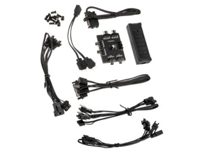 Ventilator LIAN LI ST120 RGB PWM, 120mm, crni, 3 ventilatora, kontroler