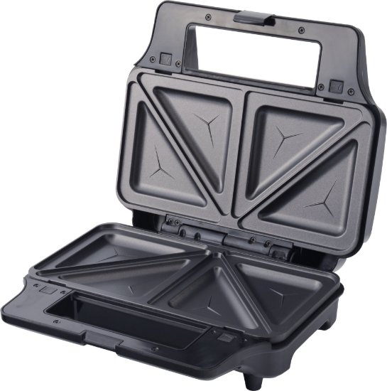 Toster TESLA MG201BX, preklopni, grill, 1000 W, 220 C, crni-inox