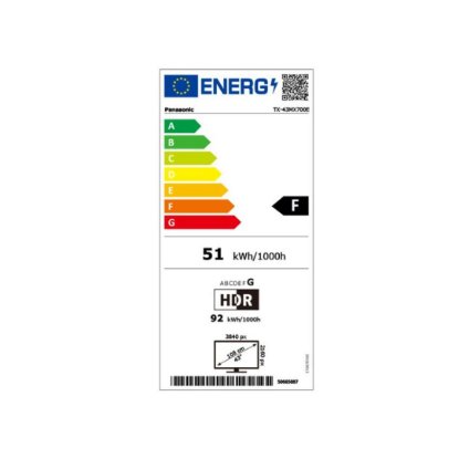 LED TV 43" PANASONIC TX-43MX700E Smart TV, 4K UHD, DVB-T2/C/S2, HDMI, Wi-Fi, USB - energetski razred F