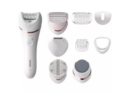 Epilator PHILIPS BRE740/10, za uporabu na mokroj ili suhoj koži, + 9 nastavaka