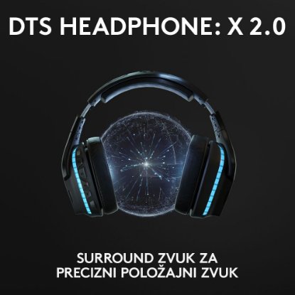 Slušalice LOGITECH Gaming Lightsync G935, 7.1, bežične, crne