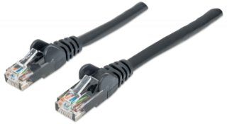 Kabel INTELLINET, patch CAT6, U/UTP, crni, 1m