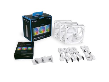 Ventilator LIAN LI Uni Fan AL120 V2 RGB PWM, 120mm, bijeli, 3 ventilatora, kontroler
