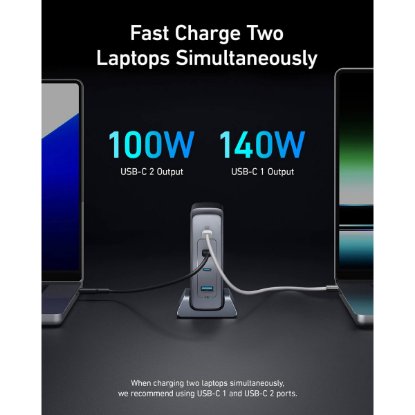 Stolni punjač ANKER GaN Prime 749, 3x USB-C, 1x USB-A, 240W