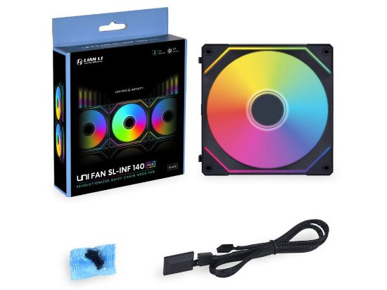 Ventilator LIAN LI Uni Fan SL-INFINITY 140 ARGB PWM, 140mm, crni