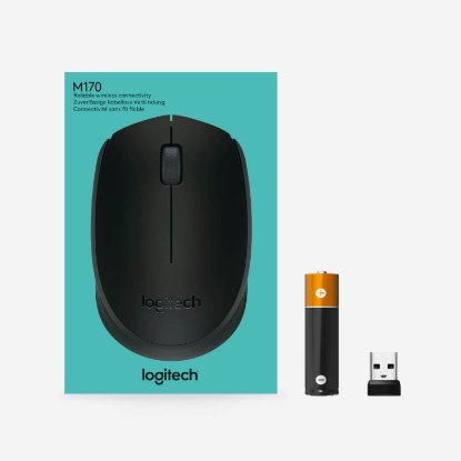 Miš LOGITECH B170, optički, 1000dpi, bežični, crni, USB
