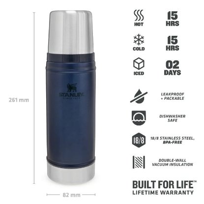 Boca STANLEY Classic Legendary Bottle, 0.47l, tamno plava