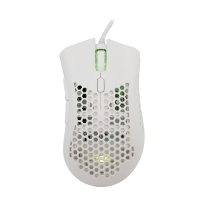 Miš BARACUDA BGM-032 Coral, RGB, optički, 12800dpi, bijeli