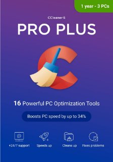 CCLEANER Professional Plus, godišnja pretplata, za 3 uređaja