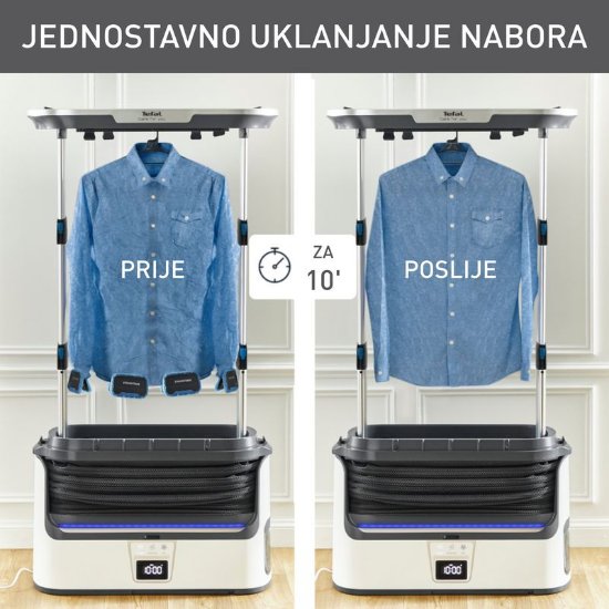 Uređaj za samoglačanje na paru TEFAL YT4050E1, automatski, 1800W, 1L, bijeli