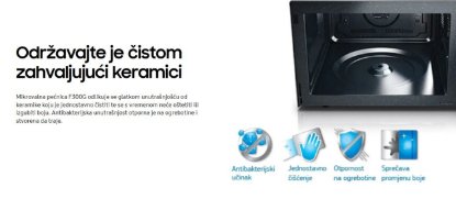 Mikrovalna pećnica SAMSUNG MG23F301TAK/OL, 800 W, 23 l, Grill, crna