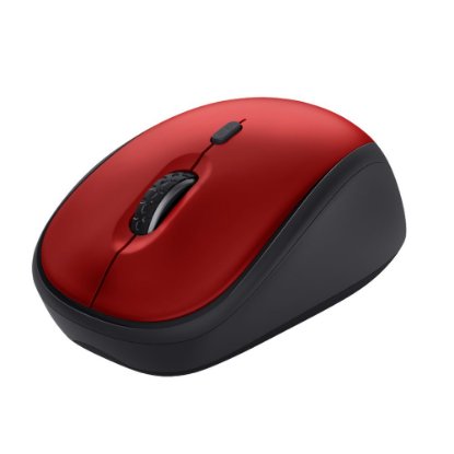 Miš TRUST Yvi+ Silent Wireless Mouse, optički, 1600dpi, bežični, USB, crveni
