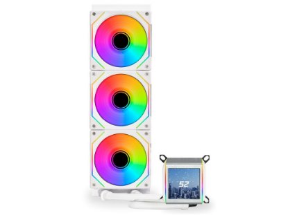 Vodeno hlađenje LIAN LI GALAHAD II LCD 360 SL-Infinity, ARGB, LCD ekran, CPU hlađenje, za Intel i AMD, bijelo