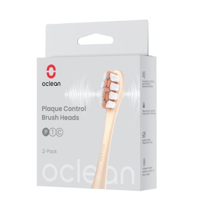 Zamjenske glave četkice za zube OCLEAN Plaque control P1C8, 2 nastavka, bež