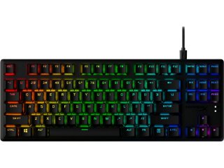 Tipkovnica HyperX Alloy Origins Core PBT, mehanička, HyperX Aqua switch, TKL, US/CRO layout, crna, USB