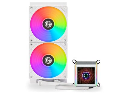 Vodeno hlađenje LIAN LI GALAHAD II LCD 280, ARGB, LCD ekran, CPU hlađenje, za Intel i AMD, bijelo