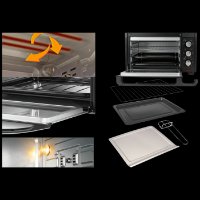 Mini pećnica ZILAN ZLN0980, 1380 W, 19 l, crna