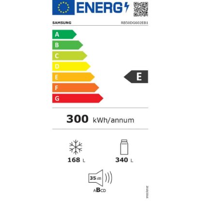 Hladnjak SAMSUNG RB50DG602EB1EO, kombinirani, 192cm, 340/168l, energetski razred E, crni