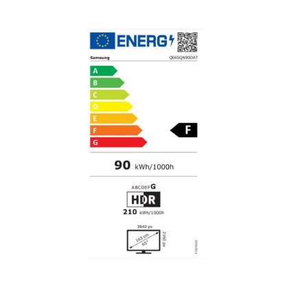 QLED TV 65" SAMSUNG Neo QE65QN90DATXXH, Tizen, 4K UHD, DVB-T2/C/S2, HDMI, Wi-Fi, BT, USB, LAN - energetski razred F
