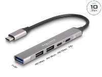 USB HUB DELOCK, USB-C na 2 USB-A 2.0, 1 USB-A 3.2 Gen 2, 1 USB-C 2.0, 1 USB-C 3.2 Gen 2