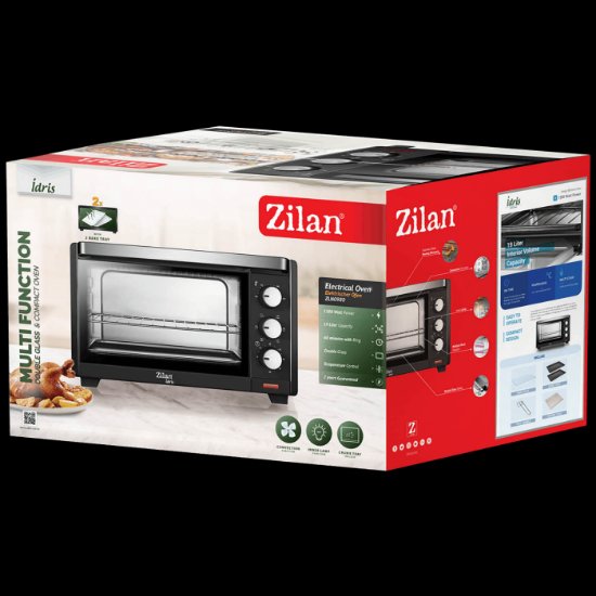 Mini pećnica ZILAN ZLN0980, 1380 W, 19 l, crna