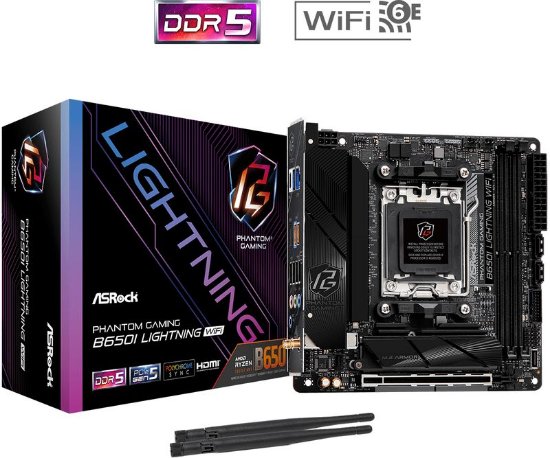 Matična ploča ASROCK B650I Lightning WiFi, AMD B650, DDR5, miniITX, s. AM5