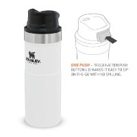 Šalica STANLEY Classic Trigger-Action Travel Mug, 0.47l, bijela