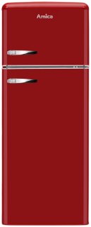 Hladnjak AMICA KGC15630R, kombinirani, 144 cm, 162/44 l, AutoDefrost, energetski razred E, crveni