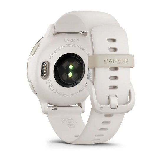 Pametni sat GARMIN Vivoactive 5, senzor otkucaja, GPS, zlatni/bijeli remen