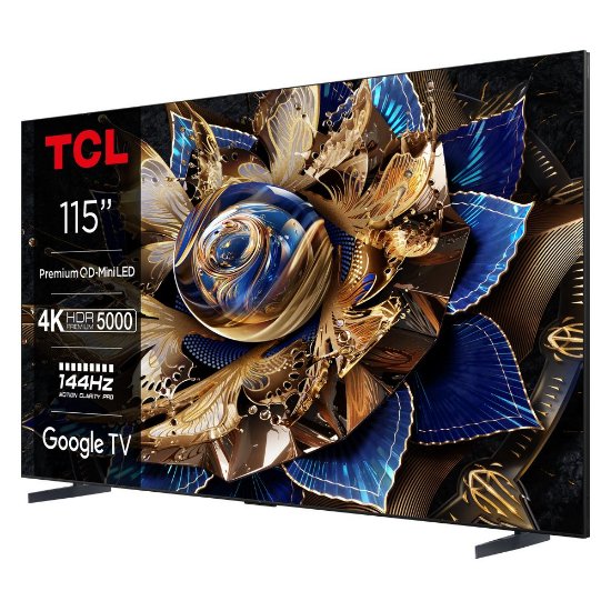 Mini-LED TV 115" TCL 115X955 MAX, Google TV, 4K UHD, 144Hz, DVB-T2/C/S2, HDMI, Wi-Fi, BT, USB, LAN - energetski razred G