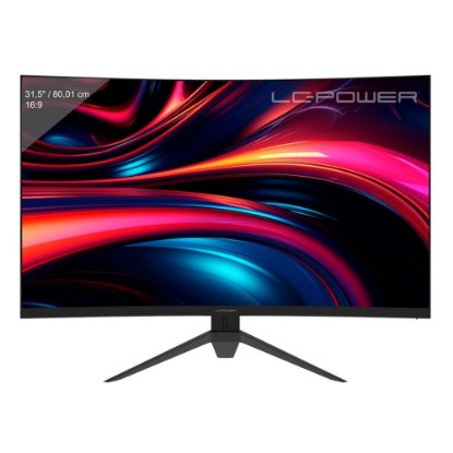 Gaming monitor 31.5" LC POWER LC-M32QC, QHD, VA, 180Hz, 1ms, 300cd/m2, FreeSync, zakrivljeni, crni