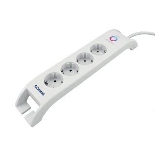 Prenaponska zaštita COMMEL, 4 utičnice, 2xUSB-A, 2m, bijela