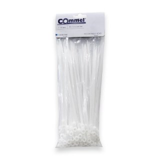 Plastične vezice za kabele, 4,3 x 220 mm, bijele, 100 kom