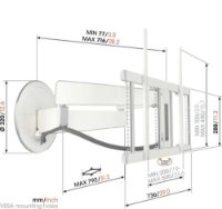 Nosač zidni za TV VOGEL'S TVM7655WH, 40"-77", pomak 120°, do 35kg, bijeli