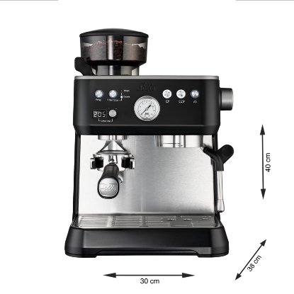 Aparat za kavu SOLIS Solis Grind & Infuse Perfetta 1019 - RVS Black, espresso aparat, 1640 W, 16 bara, 2,6 l, crni
