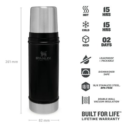 Boca STANLEY Classic Legendary Bottle, 0.47l, crna