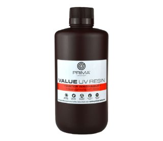 Smola za 3D printer PRIMA CREATOR Water Washable UV Resin, 1000ml, prozirna crvena