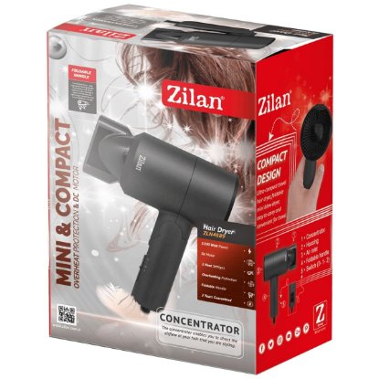 Sušilo za kosu ZILAN ZLN4889, putno, 1100 W, sivo