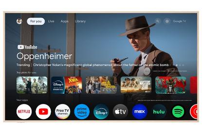 QLED TV 75" TCL NXTFRAME 75A300W, Google TV, 4K UHD, DVB-T2/C/S2, HDMI, Wi-Fi, USB, BT, energetski razred F