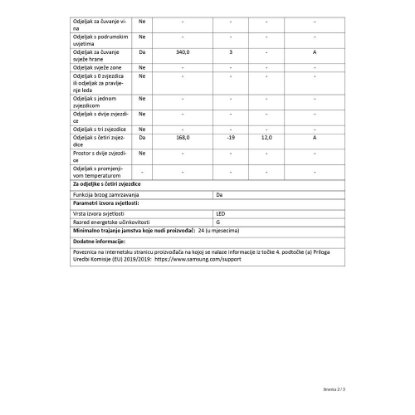 Hladnjak SAMSUNG RB50DG602EB1EO, kombinirani, 192cm, 340/168l, energetski razred E, crni