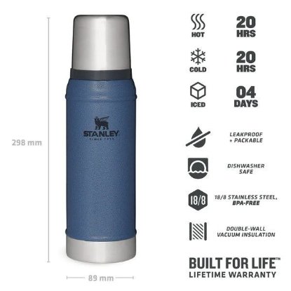 Boca STANLEY Classic Legendary Bottle, 0.75l, modra