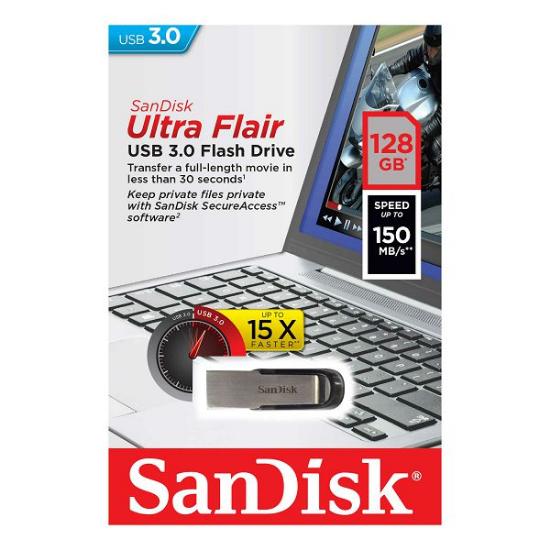 Memorija USB 3.0 FLASH DRIVE, 128 GB, SANDISK Ultra Flair, SDCZ73-128G-G46