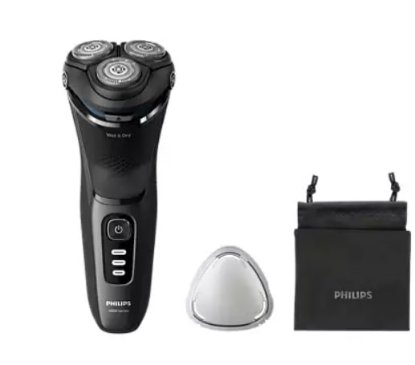 Aparat za brijanje PHILIPS S3244/12, bežična uporaba, za mokro i suho brijanje, crni
