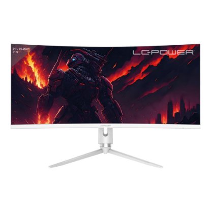 Gaming monitor 34" LC POWER LC-M34-Q-C-PRO, UWQHD, VA, 165Hz, 1ms, 350cd/m2, FreeSync, zakrivljeni, bijeli