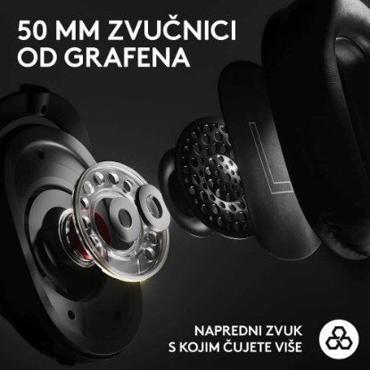Slušalice LOGITECH G PRO X 2 Lightspeed, 7.1, bežične, crne