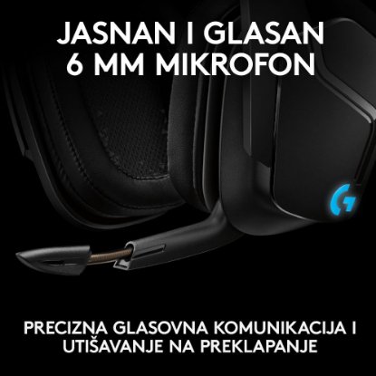 Slušalice LOGITECH Gaming Lightsync G935, 7.1, bežične, crne