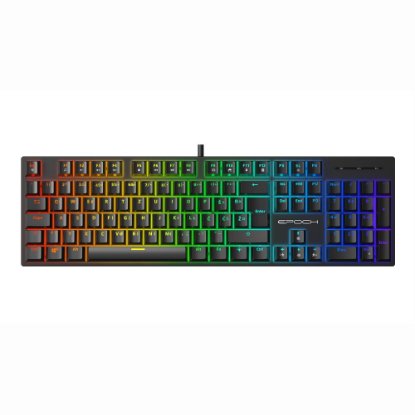 Tipkovnica EPOCH Rhea, RGB, mehanička, crveni switch, UK/HR layout, crna, USB