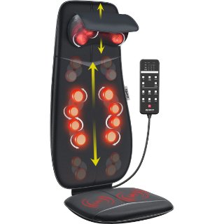 Masažni jastuk RENPHO, za leđa, vrat i glavu, ergonomski, crni