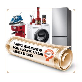 Produljeno jamstvo za male kućanske aparate / bijelu tehniku sa 12 na 36 mjeseci - vrijednosti uređaja 1493,14-1990,84 €