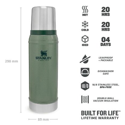 Boca STANLEY Classic Legendary Bottle, 0.75l, zelena